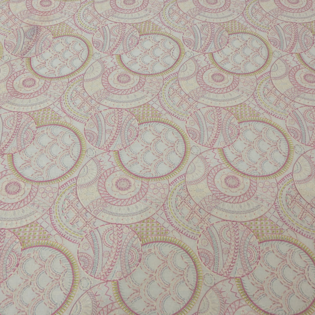 Cotton Position Print Thread Embroidery Fabrics