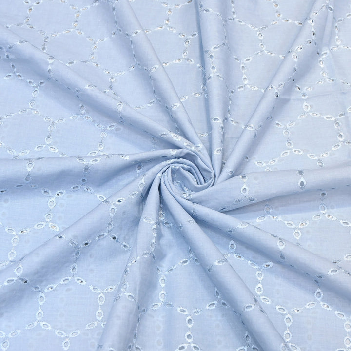 Premium Cotton Chicken Cutwork Embroidery Fabric | Soft Cotton Designer Embroidered Fabric-GF16912-4