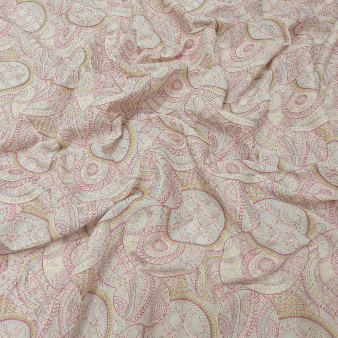 Cotton Position Print Thread Embroidery Fabrics