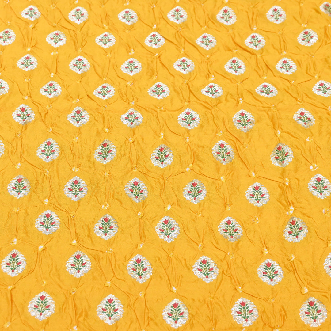 Premium Pure Chiniya Tifli Bandhej Brocade Fabric | Bandhej Fabric | ASE100-03