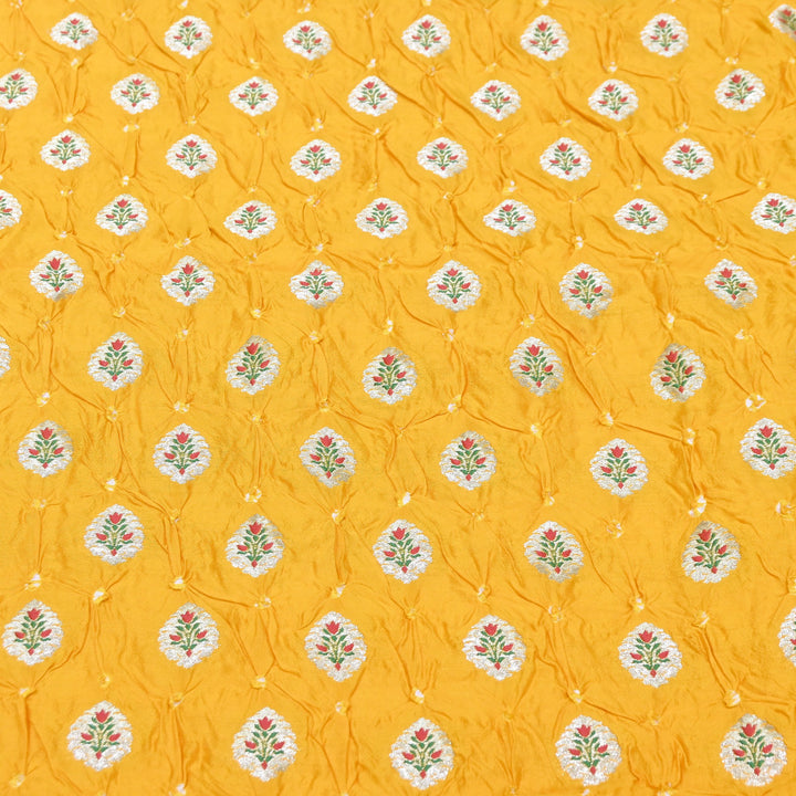 Premium Pure Chiniya Tifli Bandhej Brocade Fabric | Bandhej Fabric | ASE100-03