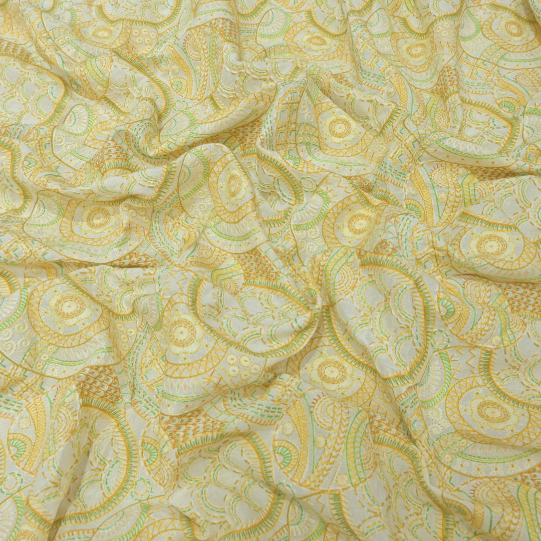 Cotton Position Print Thread Embroidery Fabrics