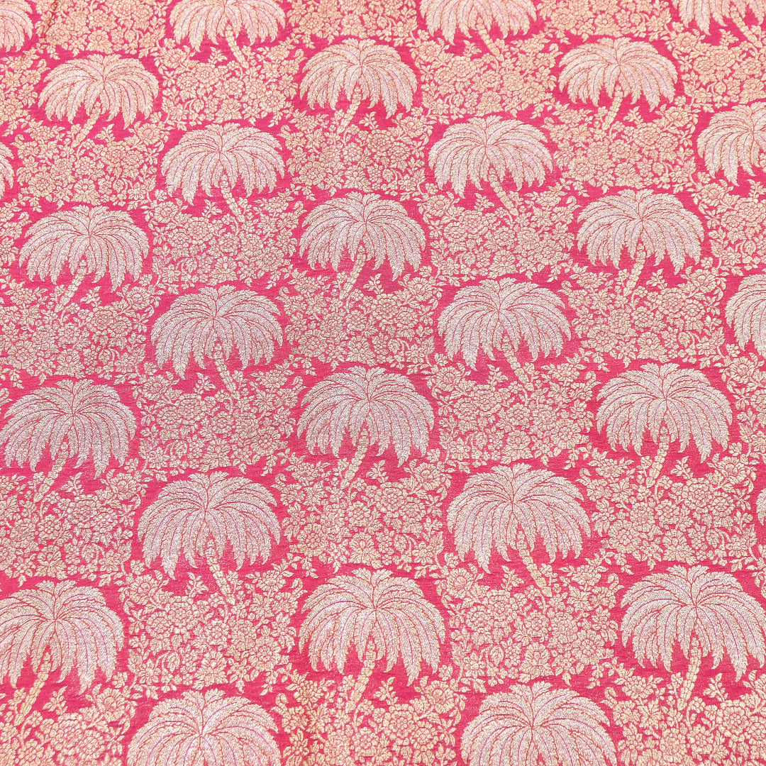 Silk Alfi Zari Brocade Fabric – Traditional Designer Brocade Fabric - AS1856-D