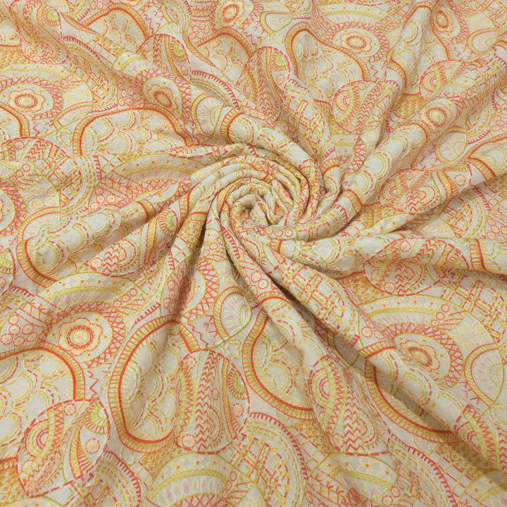 Cotton Position Print Thread Embroidery Fabrics