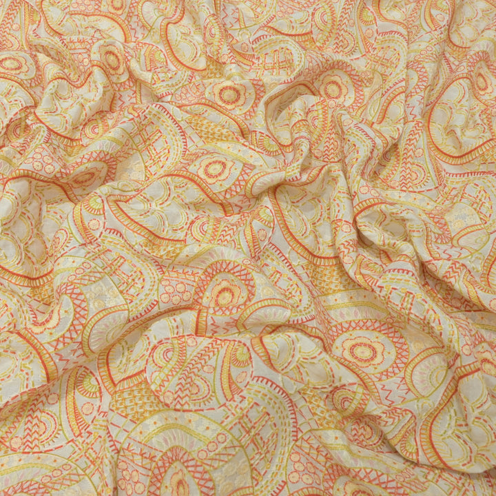 Cotton Position Print Thread Embroidery Fabrics