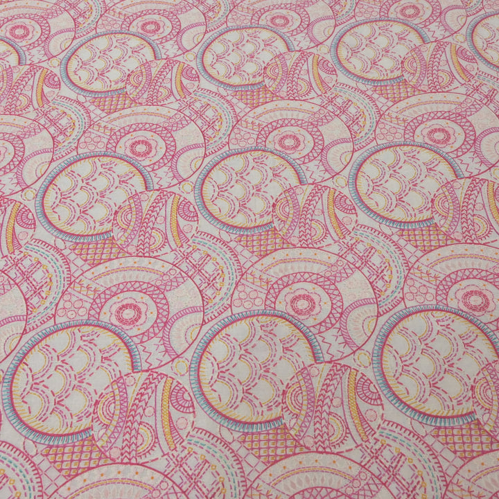 Cotton Position Print Thread Embroidery Fabrics