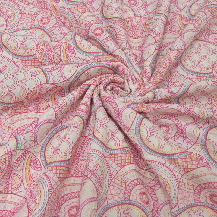 Cotton Position Print Thread Embroidery Fabrics