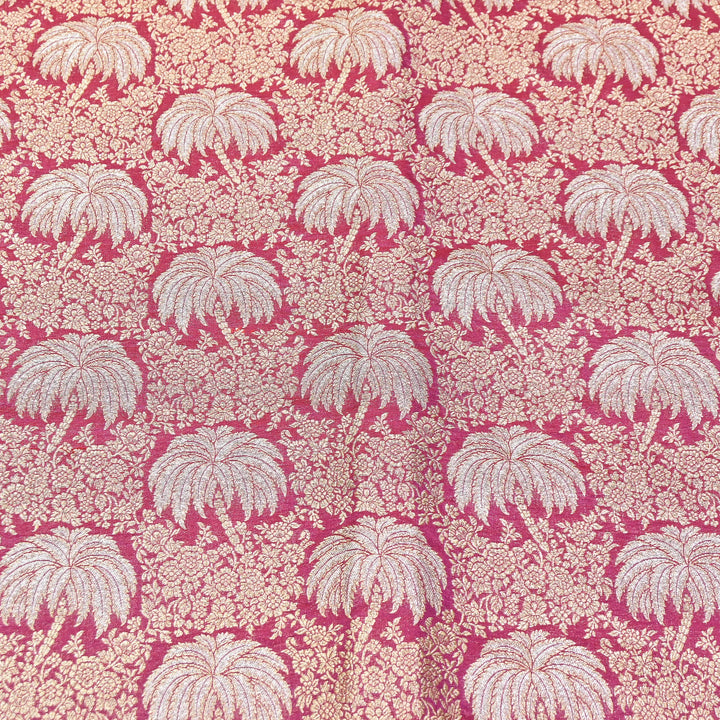 Silk Alfi Zari Brocade Fabric – Traditional Designer Brocade Fabric - AS1856-C