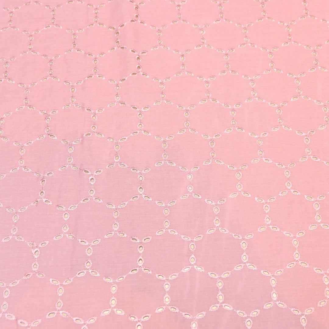 Premium Cotton Chicken Cutwork Embroidery Fabric | Soft Cotton Designer Embroidered Fabric-GF16912-3