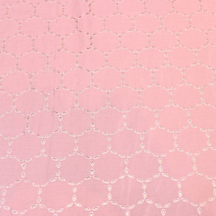 Premium Cotton Chicken Cutwork Embroidery Fabric | Soft Cotton Designer Embroidered Fabric-GF16912-3