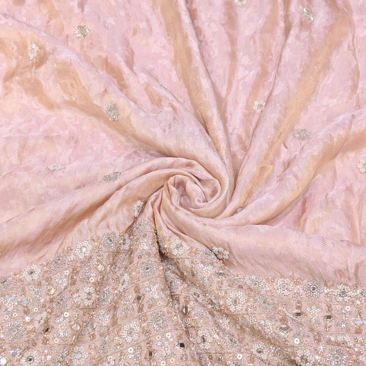 Premium Tissue Self Moti & Sequin Embroidery Fabric | Designer Festive Wear | 000DA16-05