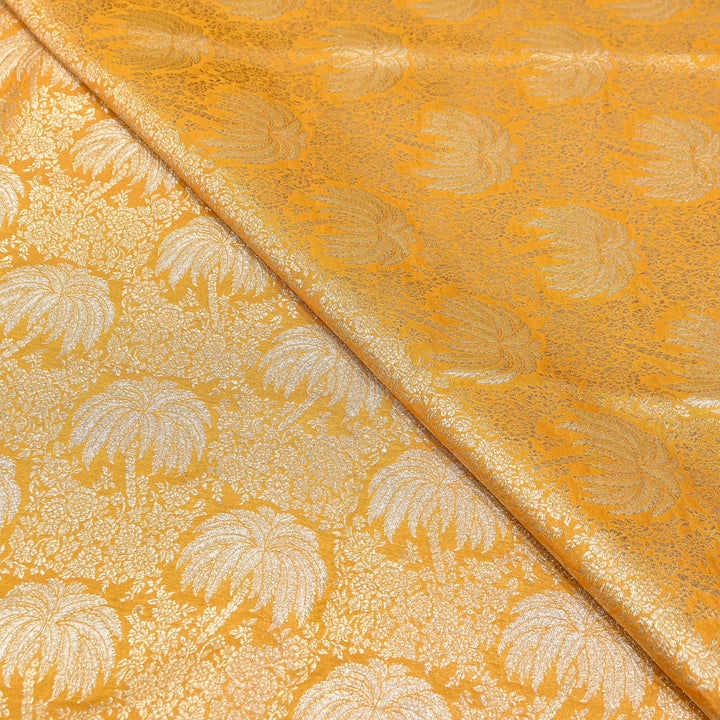Silk Alfi Zari Brocade Fabric – Traditional Designer Brocade Fabric - AS1856-B