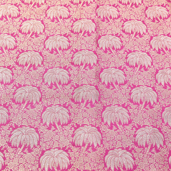 Silk Alfi Zari Brocade Fabric – Traditional Designer Brocade Fabric - AS1856-A