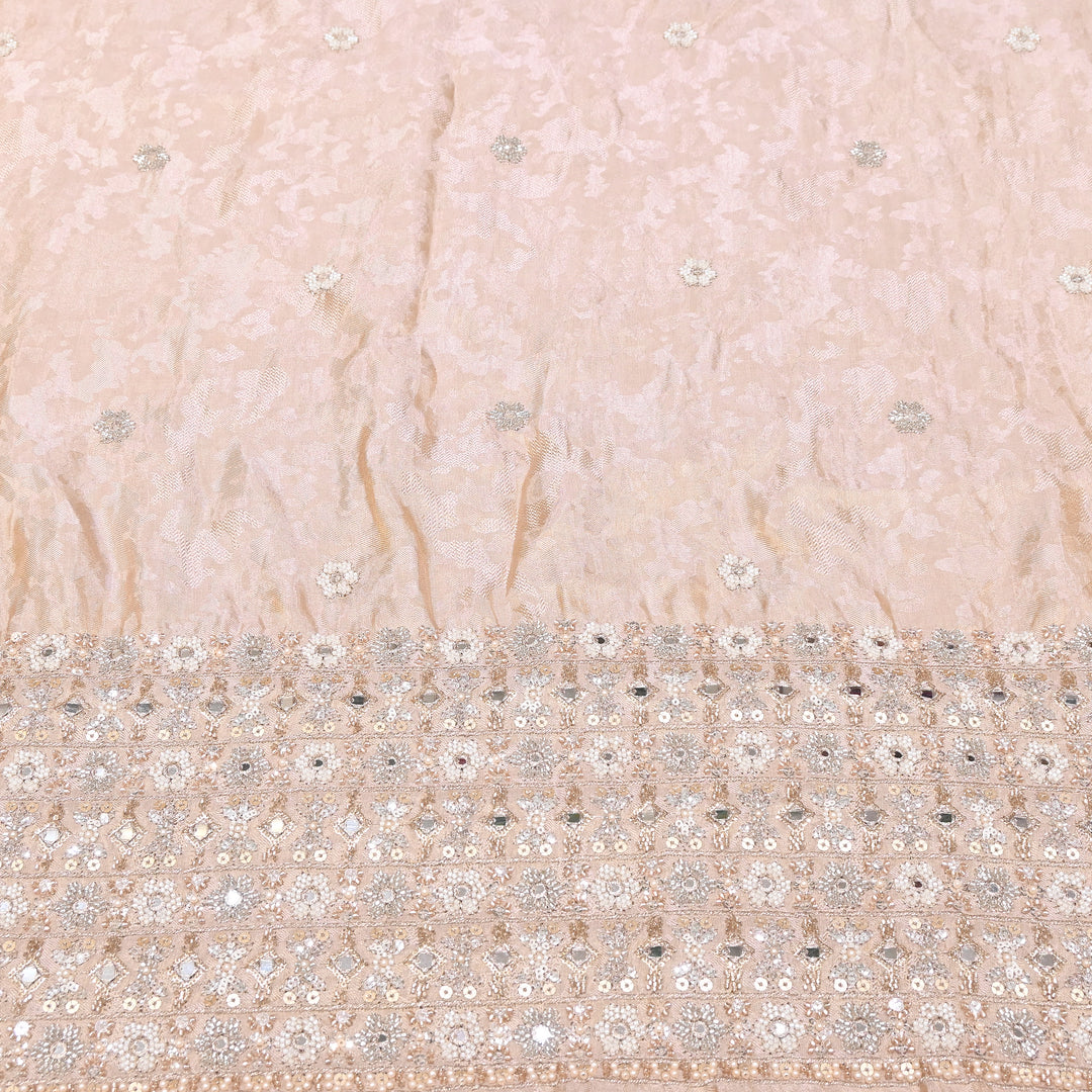 Premium Tissue Self Moti & Sequin Embroidery Fabric | Designer Festive Wear | 000DA16-03