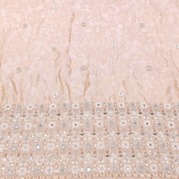 Premium Tissue Self Moti & Sequin Embroidery Fabric | Designer Festive Wear | 000DA16-03