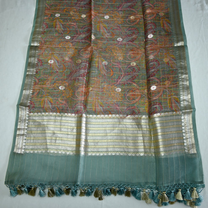 Pure Dupion Silk Unstitched Suit Set