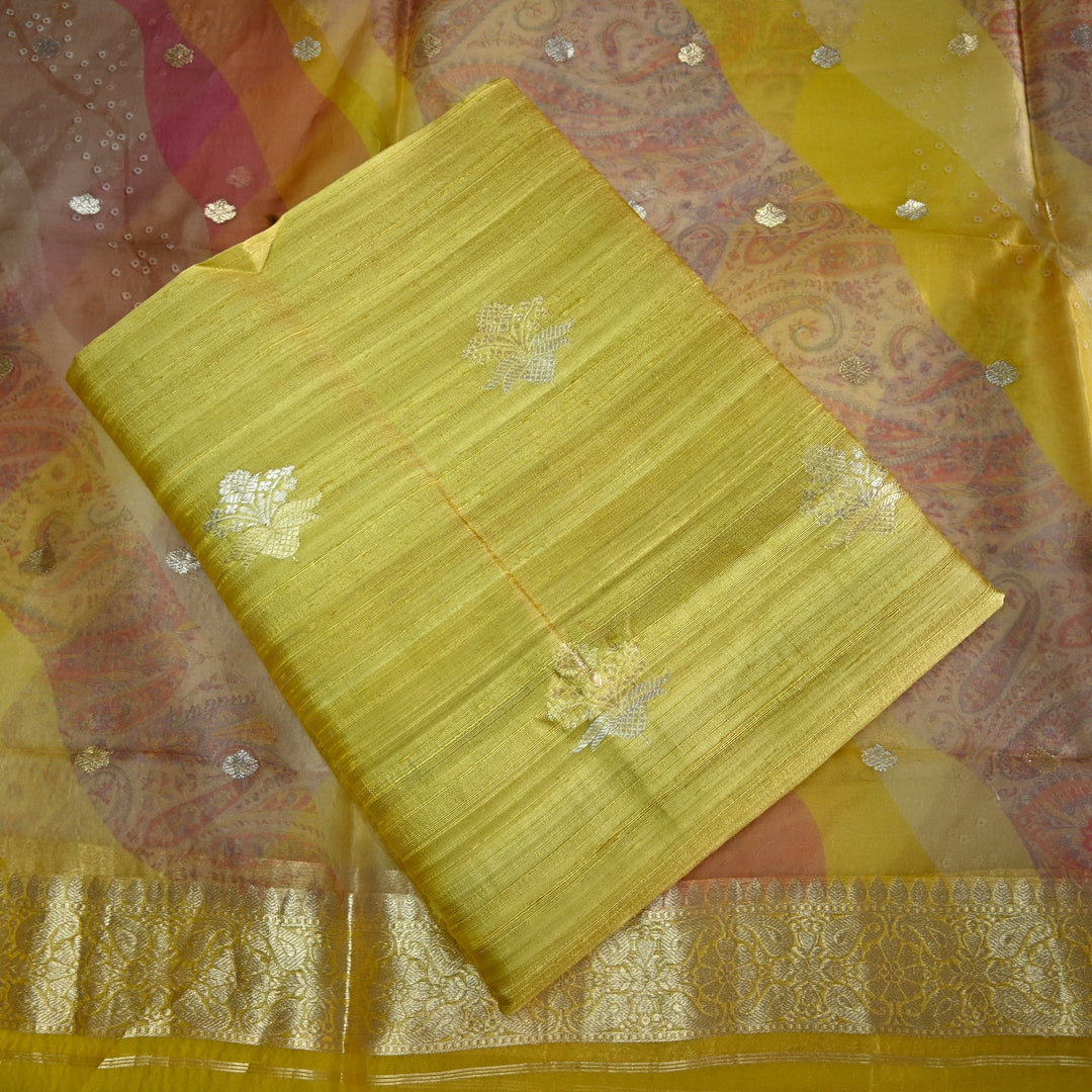 Pure Dupion Silk Unstitched Suit Set