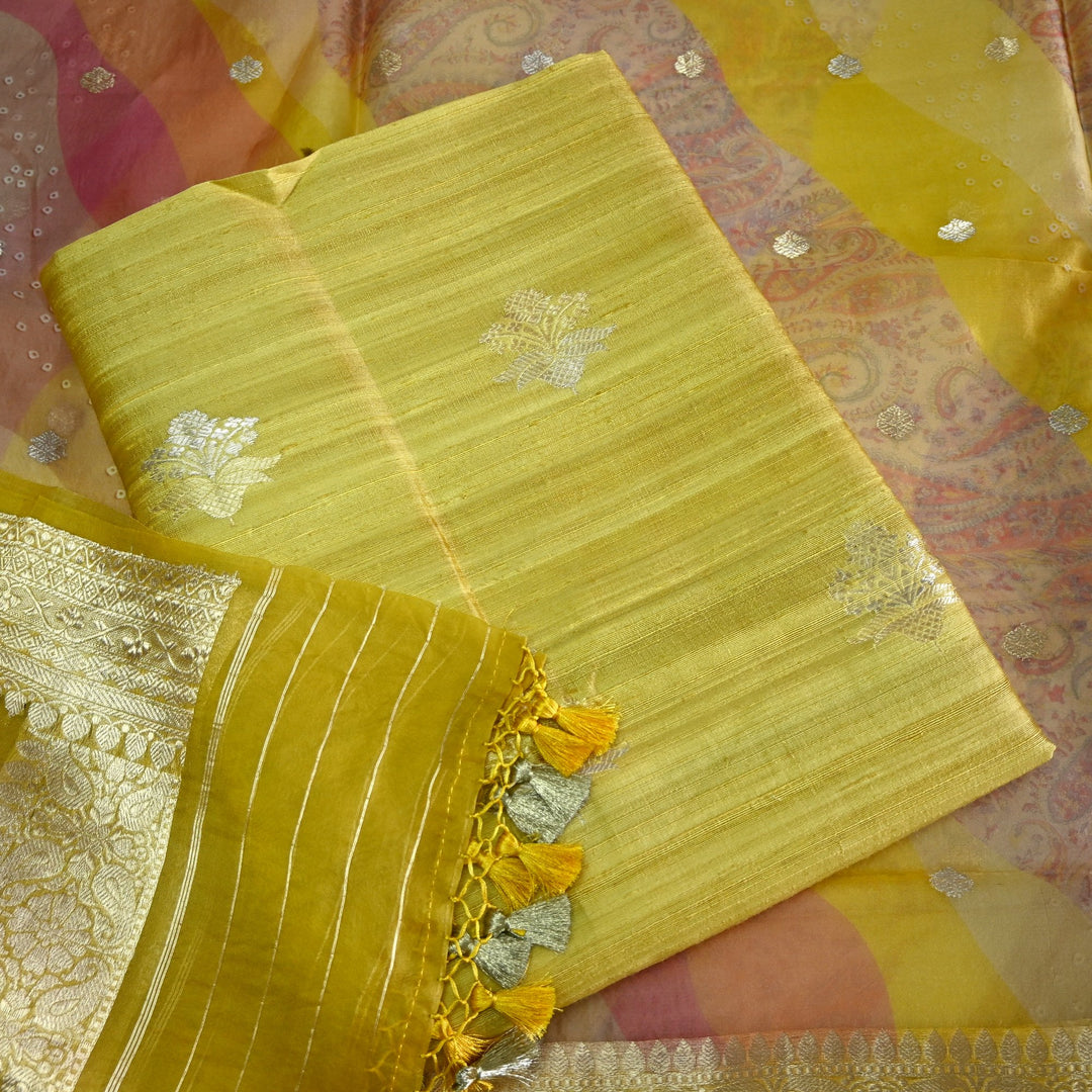 Pure Dupion Silk Unstitched Suit Set