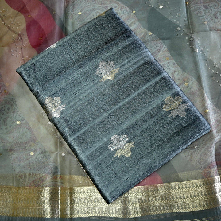 Pure Dupion Silk Unstitched Suit Set