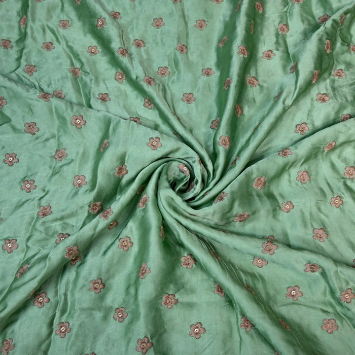 Modal Satin Sequins Embroidery Fabrics