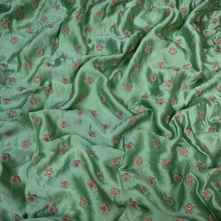 Modal Satin Sequins Embroidery Fabrics