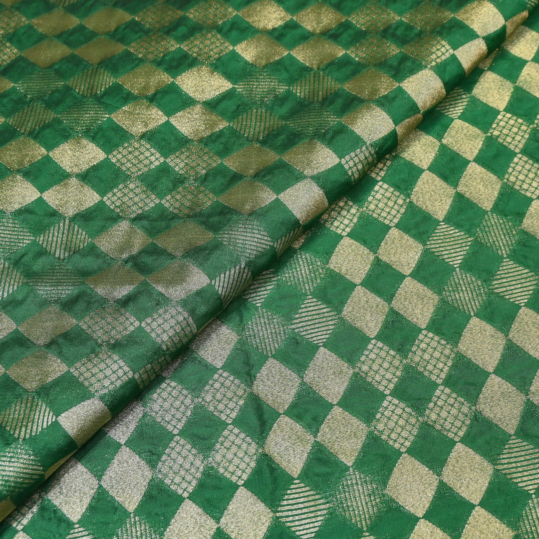 Antique Single Zari Brocade Fabric 44" – Premium Designer Fabric HAR01-12