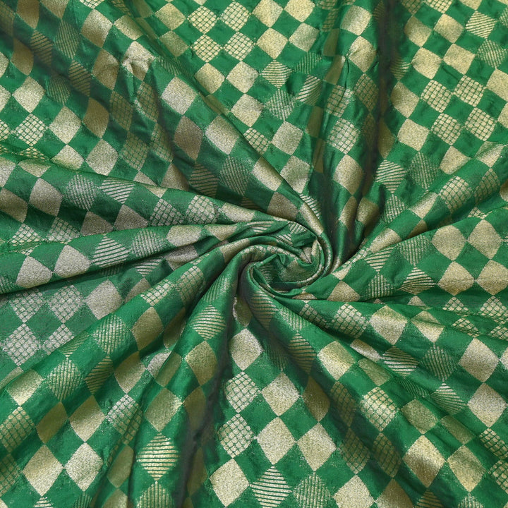 Antique Single Zari Brocade Fabric 44" – Premium Designer Fabric HAR01-12