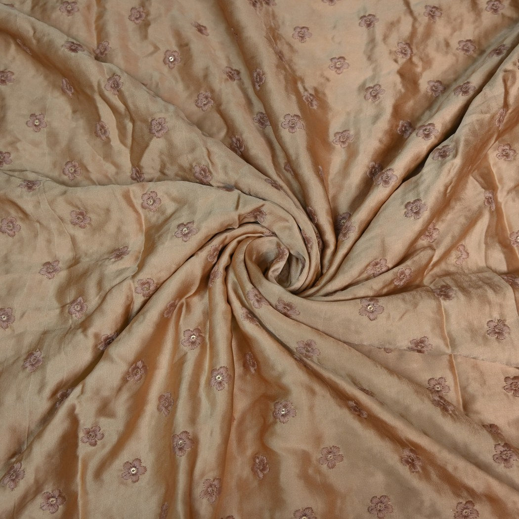 Modal Satin Sequins Embroidery Fabrics