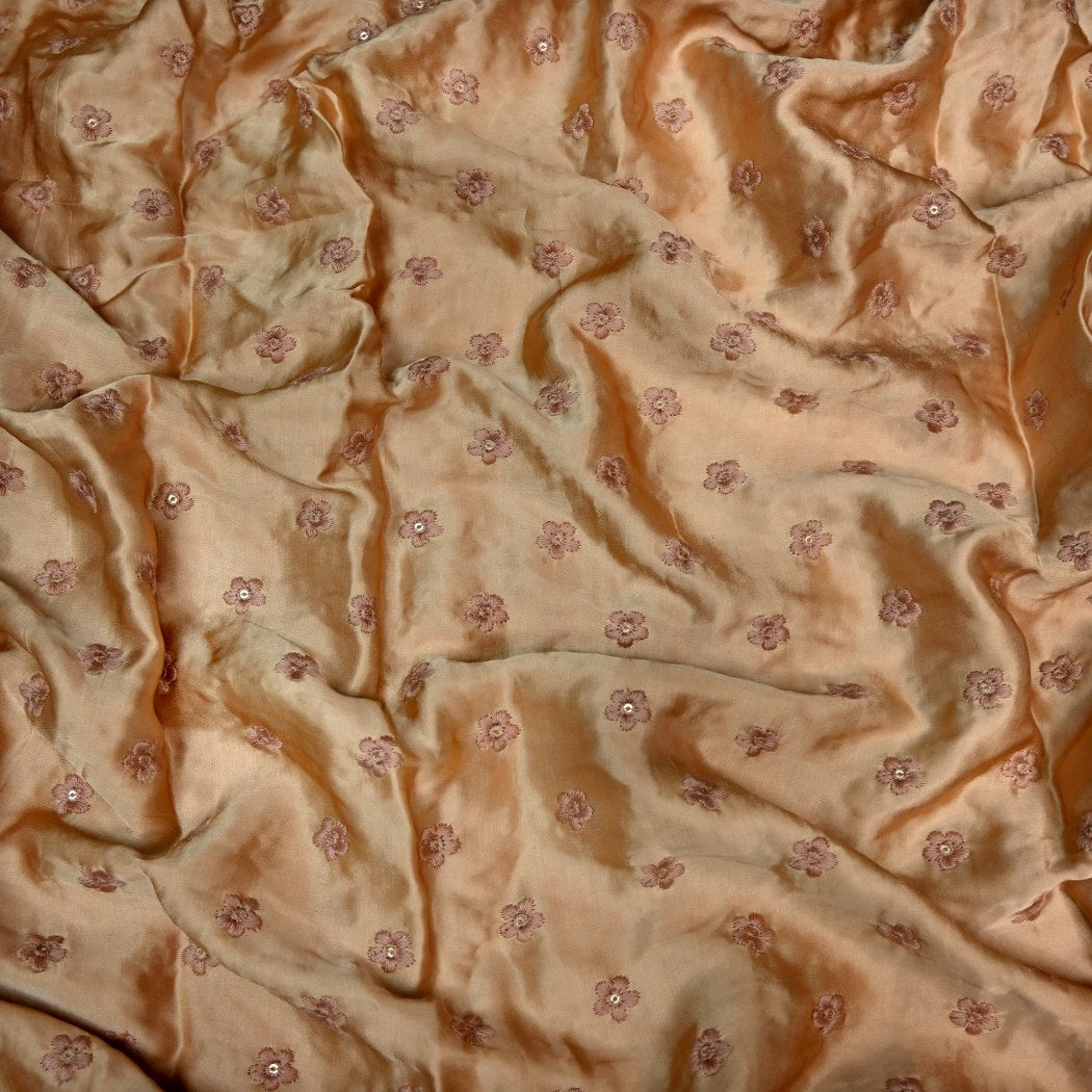 Modal Satin Sequins Embroidery Fabrics