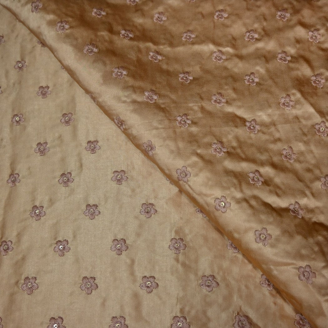Modal Satin Sequins Embroidery Fabrics