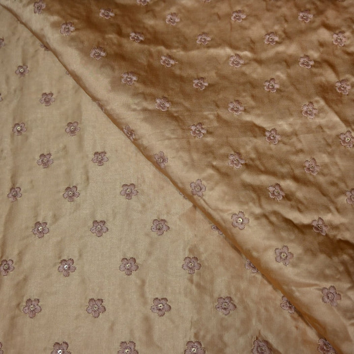 Modal Satin Sequins Embroidery Fabrics