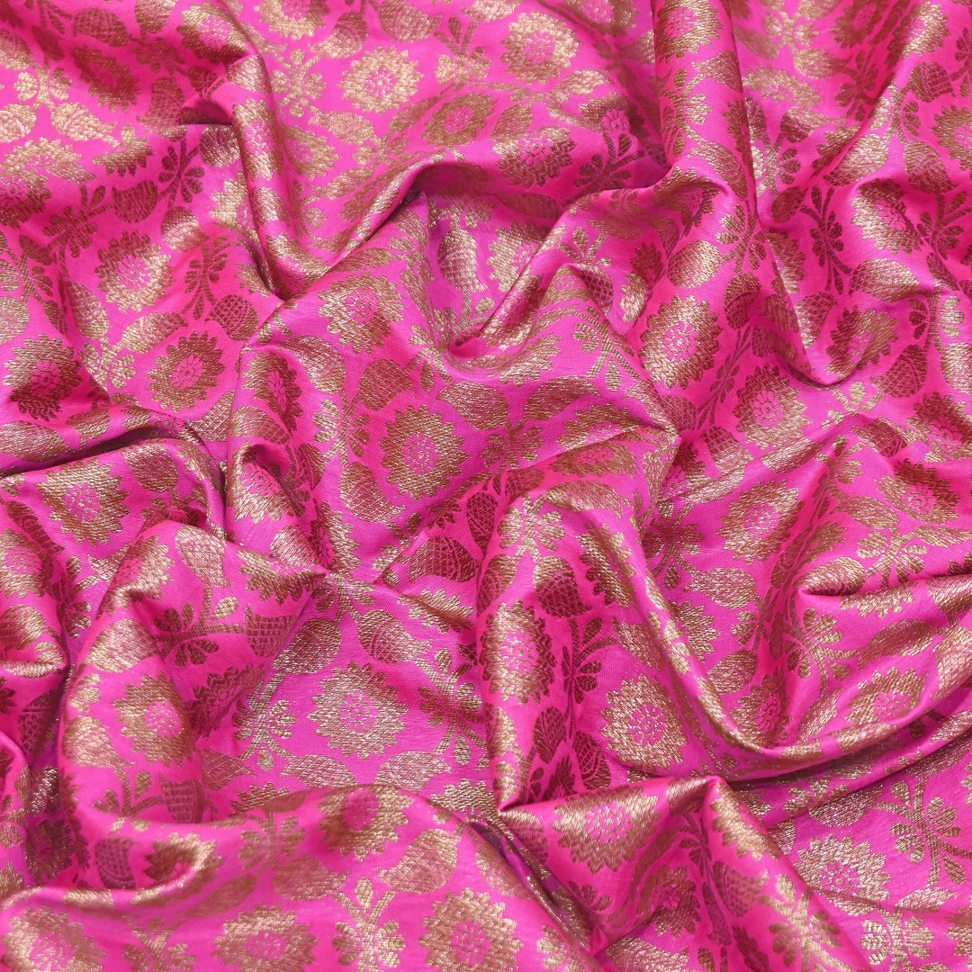 Banarasi Brocade Antique Zari Designer Fabric – Traditional Woven Fabric - ANT230-A