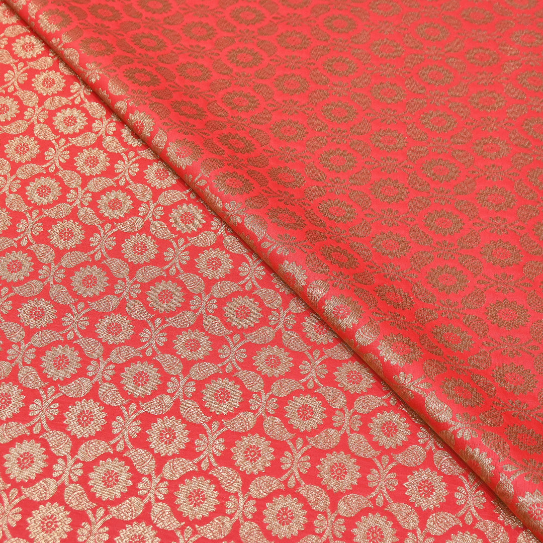 Banarasi Brocade Antique Zari Designer Fabric – Traditional Woven Fabric - ANT230-B