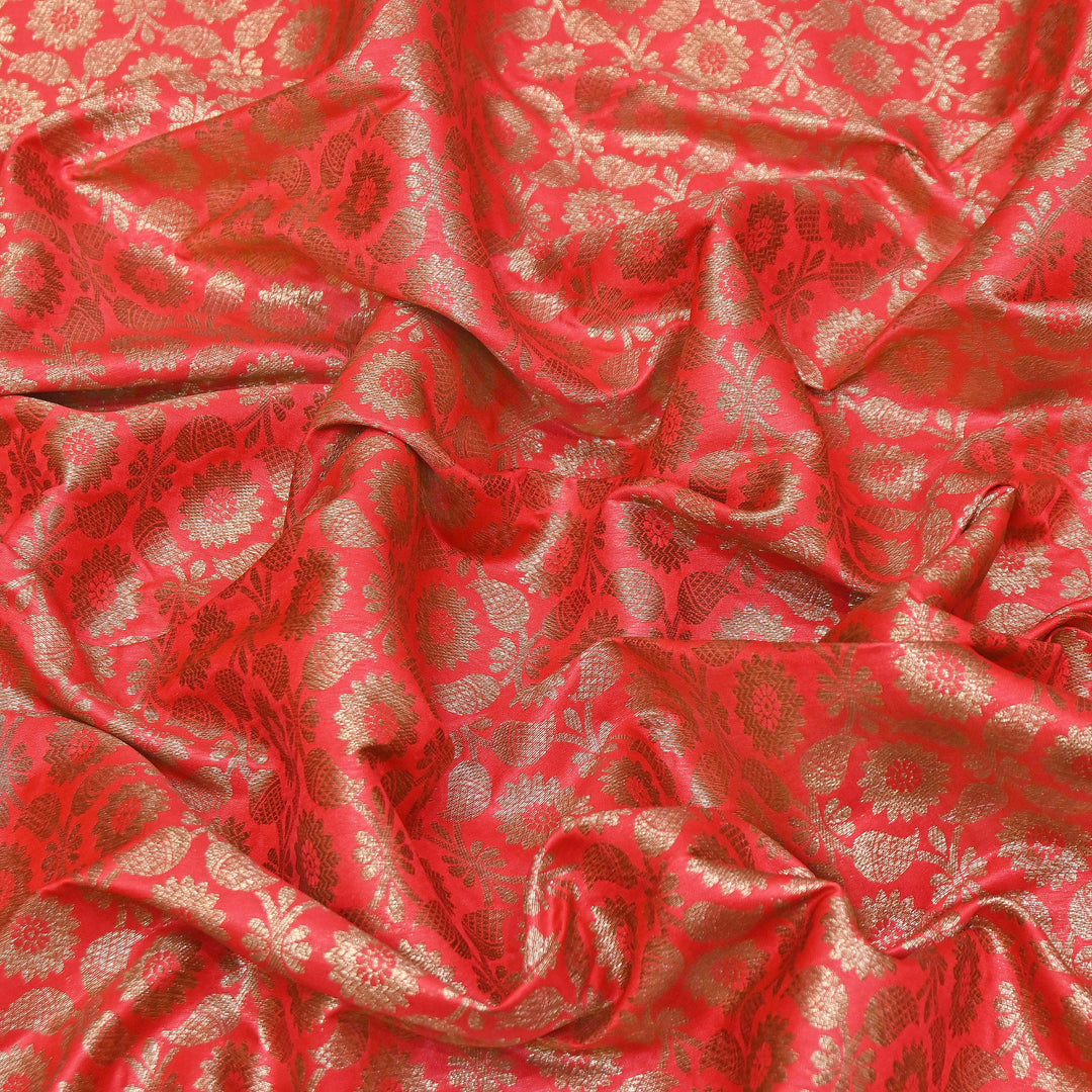 Banarasi Brocade Antique Zari Designer Fabric – Traditional Woven Fabric - ANT230-B