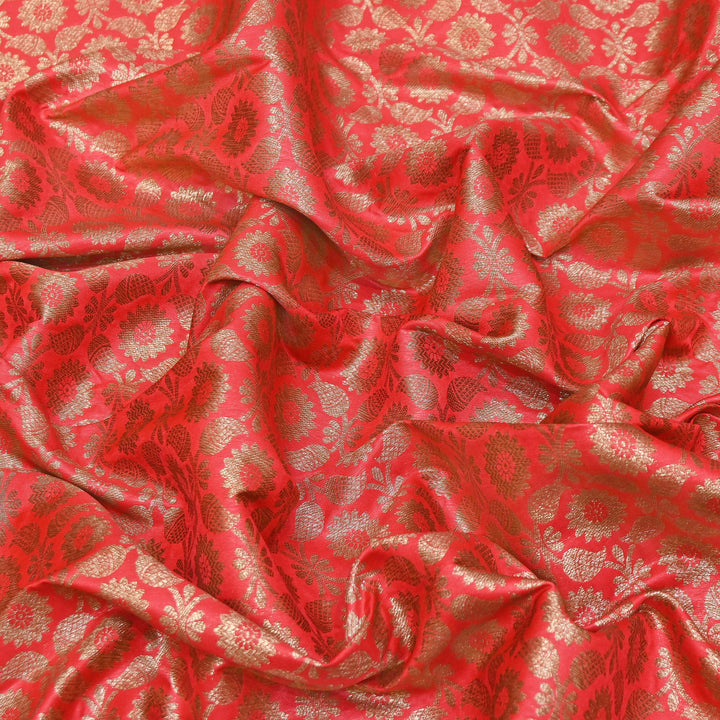Banarasi Brocade Antique Zari Designer Fabric – Traditional Woven Fabric - ANT230-B