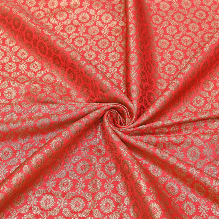 Banarasi Brocade Antique Zari Designer Fabric – Traditional Woven Fabric - ANT230-B