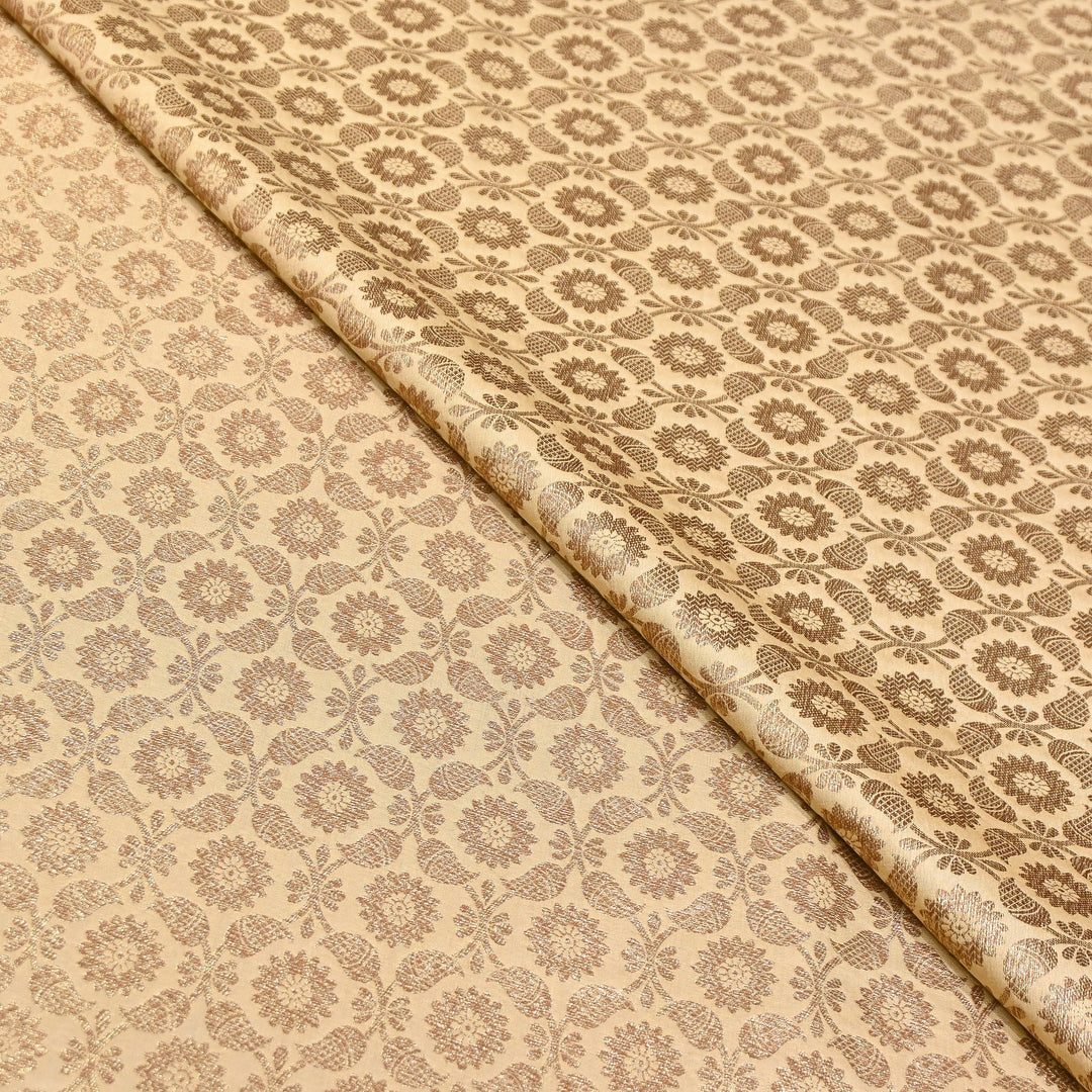 Banarasi Brocade Antique Zari Designer Fabric – Traditional Woven Fabric - ANT230-C