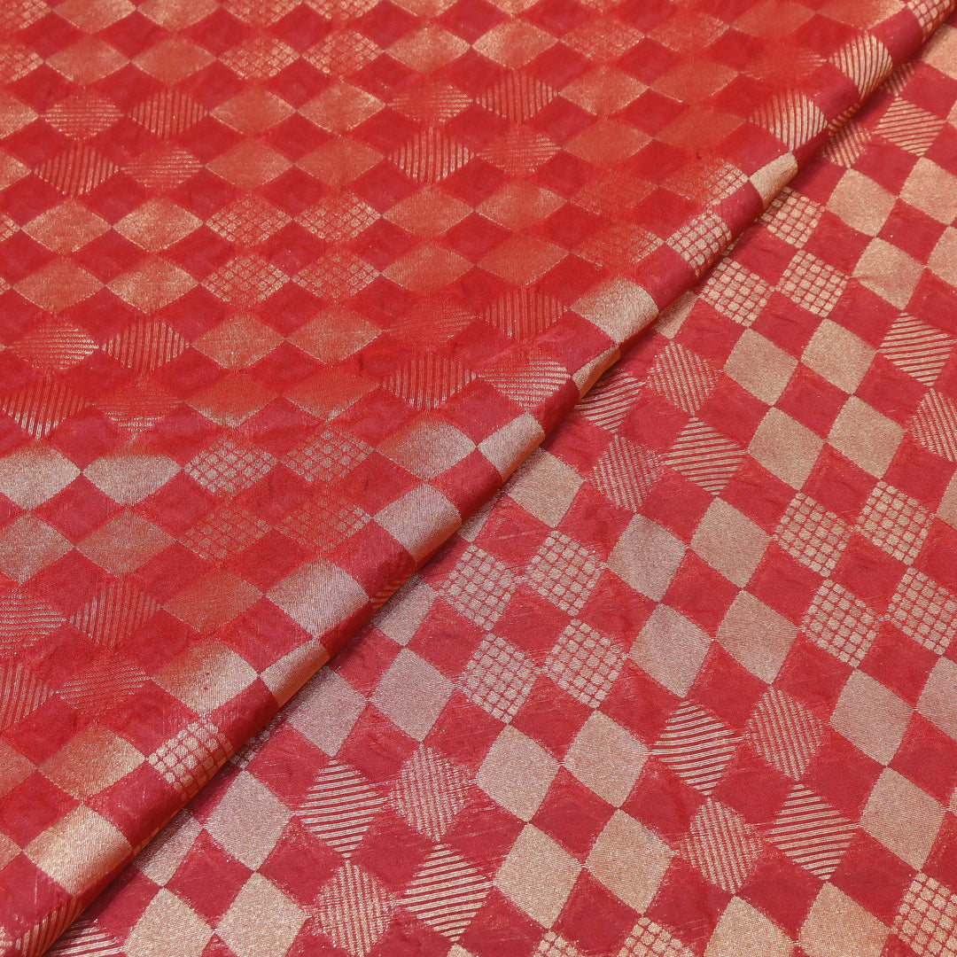 Antique Single Zari Brocade Fabric 44" – Premium Designer Fabric HAR01-5