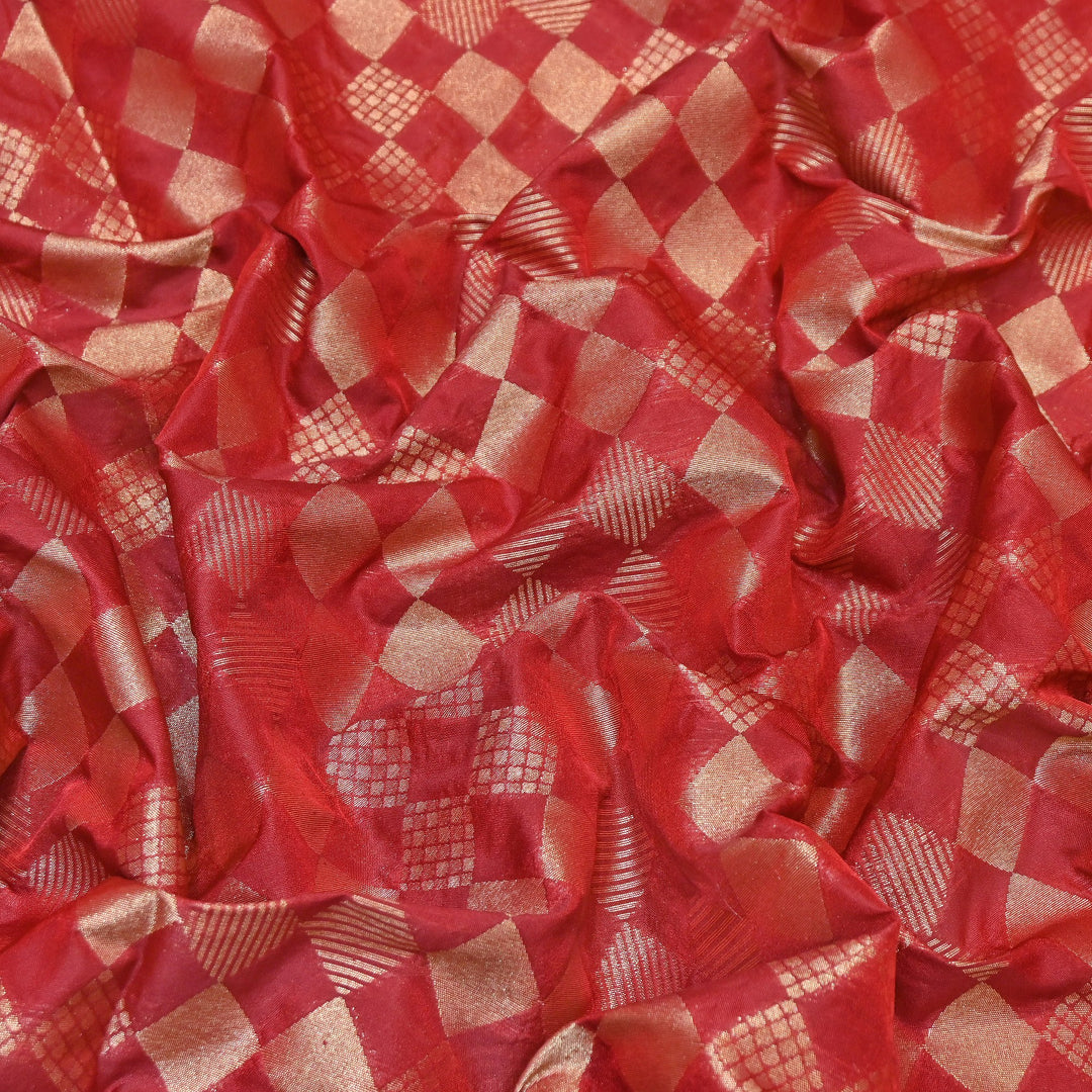 Antique Single Zari Brocade Fabric 44" – Premium Designer Fabric HAR01-5