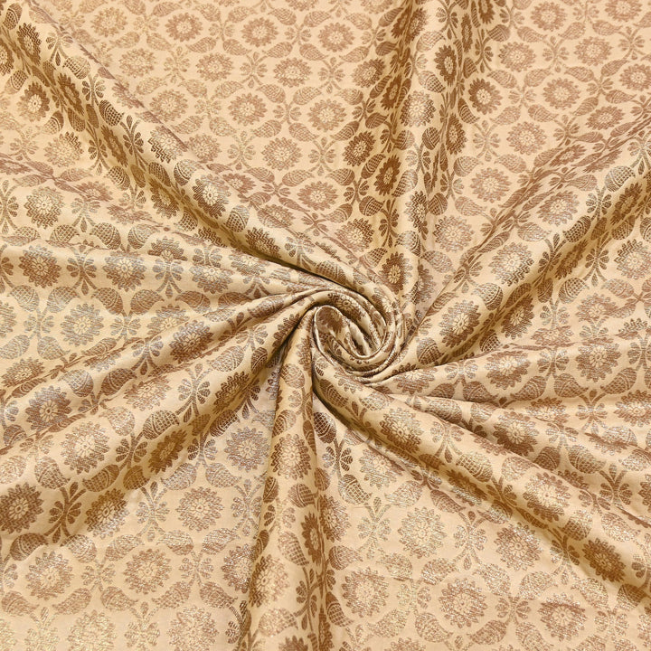 Banarasi Brocade Antique Zari Designer Fabric – Traditional Woven Fabric - ANT230-C