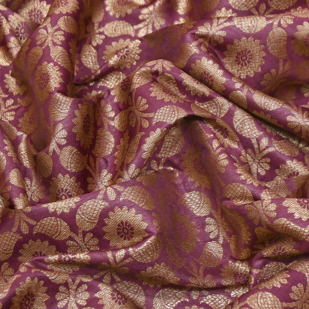 Banarasi Brocade Antique Zari Designer Fabric – Traditional Woven Fabric - ANT230-D