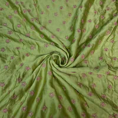 Modal Satin Sequins Embroidery Fabrics