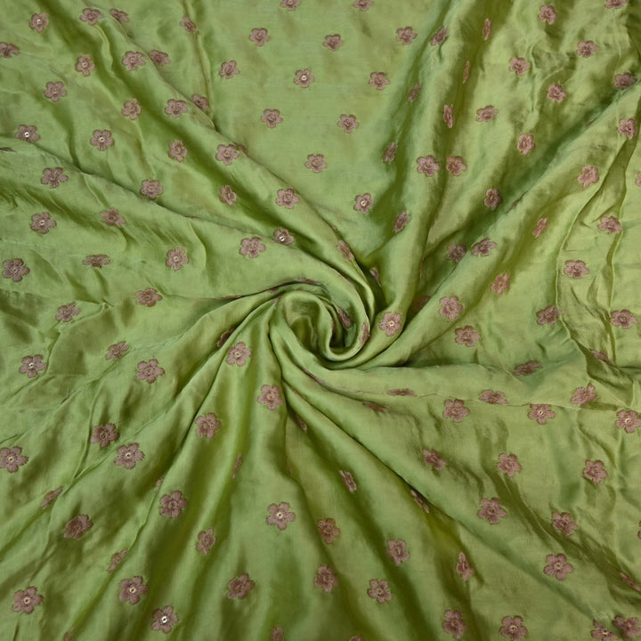 Modal Satin Sequins Embroidery Fabrics