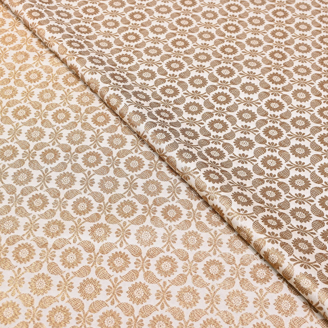 Banarasi Brocade Antique Zari Designer Fabric – Traditional Woven Fabric - ANT230-E