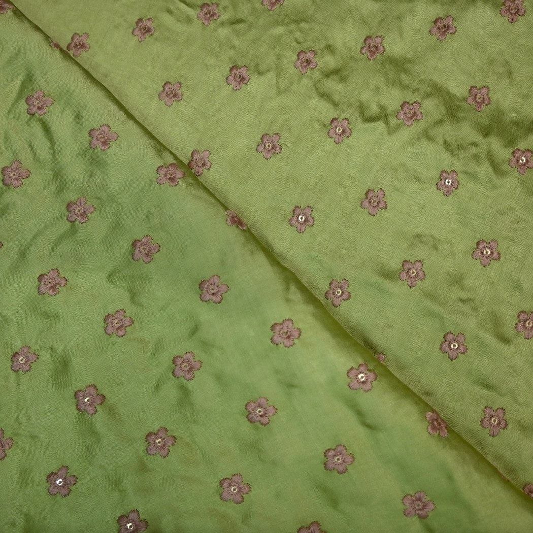 Modal Satin Sequins Embroidery Fabrics