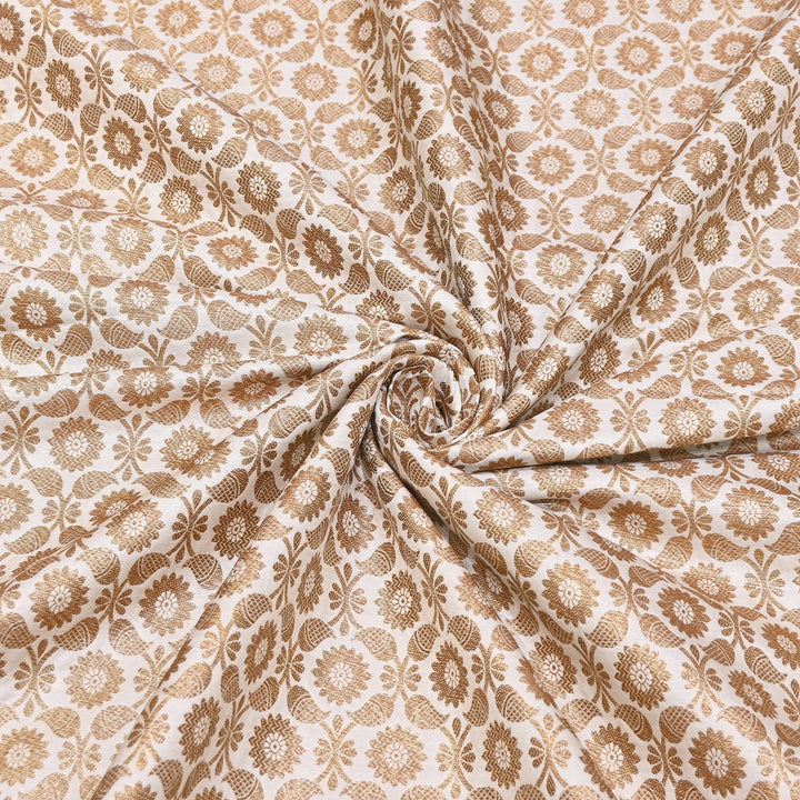 Banarasi Brocade Antique Zari Designer Fabric – Traditional Woven Fabric - ANT230-E