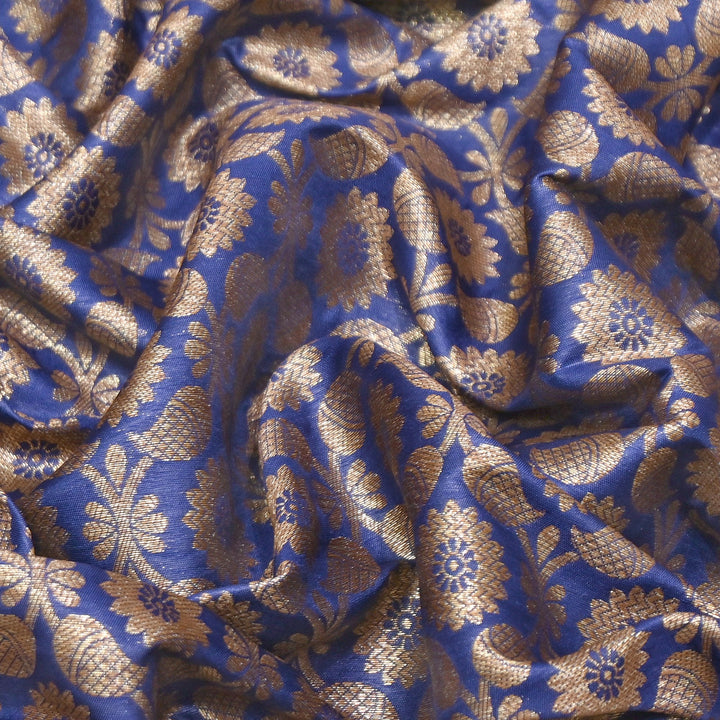 Banarasi Brocade Antique Zari Designer Fabric – Traditional Woven Fabric - ANT230-F