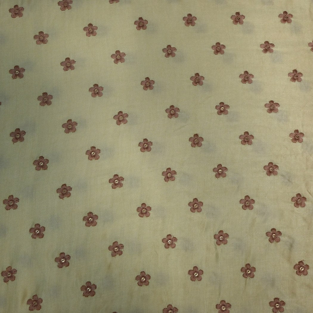 Modal Satin Sequins Embroidery Fabrics