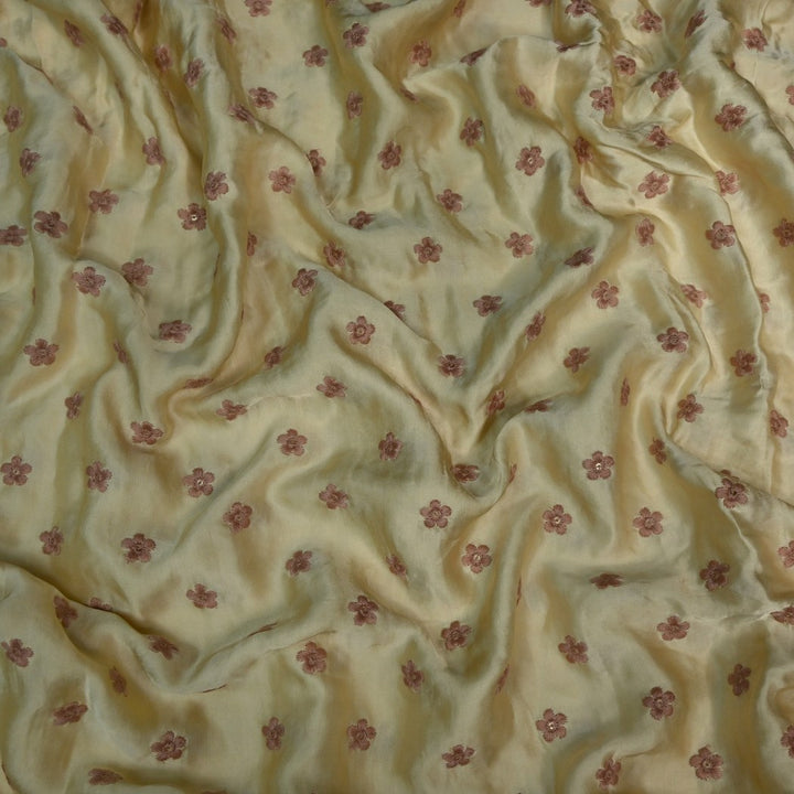 Modal Satin Sequins Embroidery Fabrics