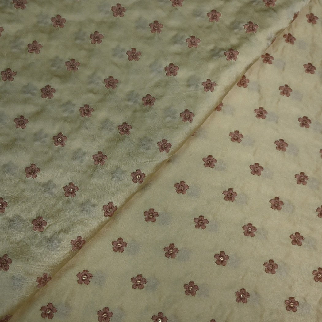 Modal Satin Sequins Embroidery Fabrics